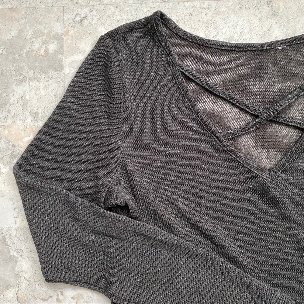 h&m | sheer sparkly blouse